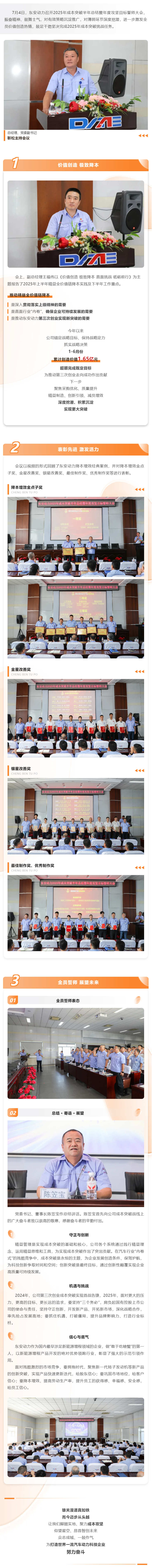 加压奋进，加码发力！东安动力成本突破全年挑战4个亿！